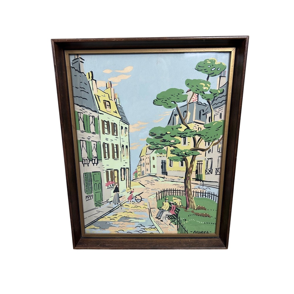 Vintage‎ Morel Parisian Street Scene Framed Print Wall Art Decor